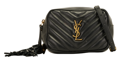 YSL Lou Belt Bag, &pound;650, Handbags, Black, Leather, Front view